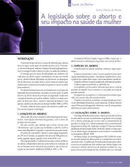 A legisla&ccedil;&atilde;o sobre o aborto e seu impacto na sa&uacute;de da mulher