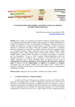 a an&aacute;lise do discurso sobre a mulher casada em artigos de