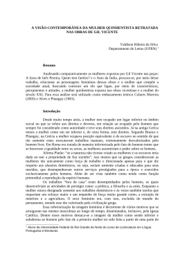a vis&atilde;o contempor&acirc;nea da mulher quinhentista