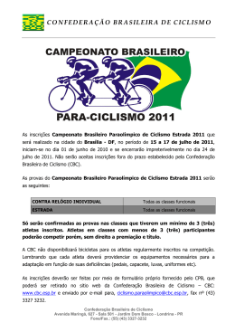 Informações - CiclismoBR