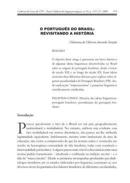 O português do Brasil: revisitando a história