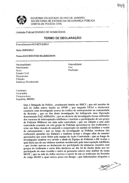 disse que Amarildo e Bete prestavam serviços para o tráfico