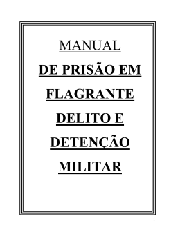 MANUAL DE PRISÃO EM FLAGRANTE DELITO E