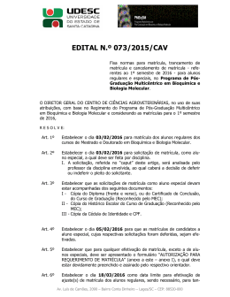 EDITAL N.º 073/2015/CAV
