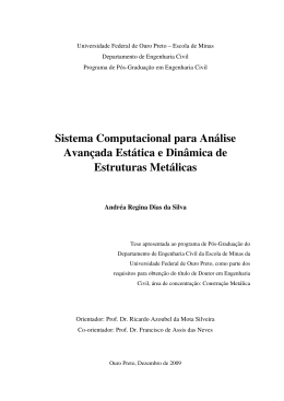 Sistema Computacional para An&aacute;lise Avan&ccedil;ada Est&aacute;tica