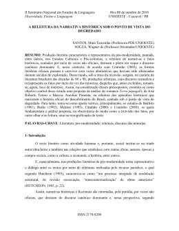 a releitura da narrativa hist&oacute;rica sob o ponto de vista do