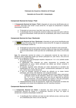 Interpreta&ccedil;&atilde;o - Federa&ccedil;&atilde;o dos Arqueiros e Besteiros de Portugal