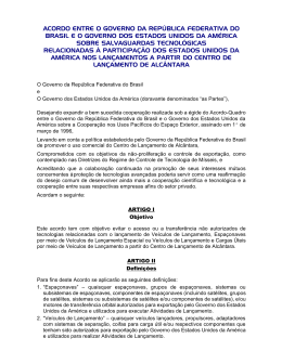 Acordo entre o Governo da Rep&uacute;blica Federativa do Brasil e o