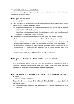 Residentes de m&eacute;dio ou longo prazo de perman&ecirc;ncia