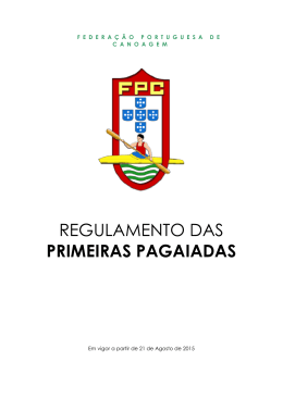 regulamento das primeiras pagaiadas