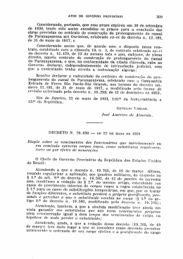 Aros no GovEnNo Pnovisoruo 309 Considerando, portanto, que