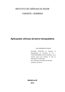 Aplicações clinicas da barra transpalatina