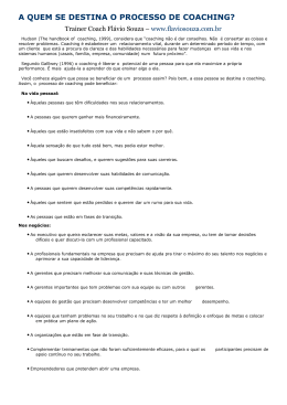 a quem se destina o processo de coaching?