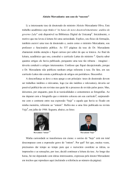 Aloizio Mercadante: um caso de “sucesso” Li a - IME-USP