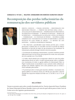 Recomposi&ccedil;&atilde;o das perdas inflacion&aacute;rias da