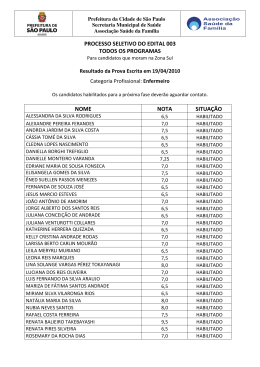 Enfermeiro - Associa&ccedil;&atilde;o Sa&uacute;de da Fam&iacute;lia