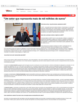 "Um setor que representa mais de mil milh&otilde;es de euros"