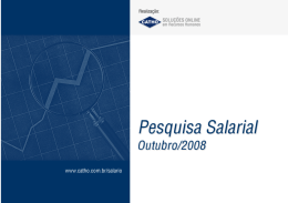 Outubro/2008 Pesquisa Salarial e de Benefícios