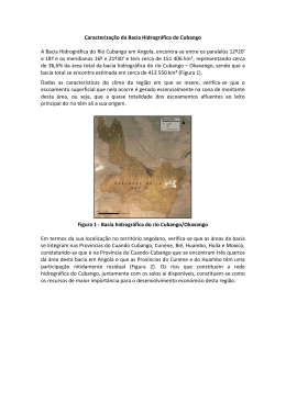 Caracteriza&ccedil;&atilde;o da Bacia Hidrogr&aacute;fica do Cubango A Bacia