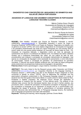 DIAGNÓSTICO DAS CONCEPÇÕES DE LINGUAGEM E