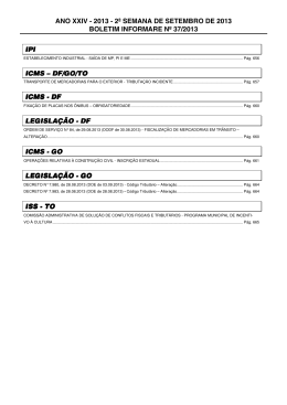ANO XXIV - 2013 - 2&ordf; SEMANA DE SETEMBRO DE 2013 BOLETIM
