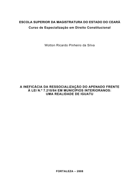 ESCOLA SUPERIOR DA MAGISTRATURA DO ESTADO DO