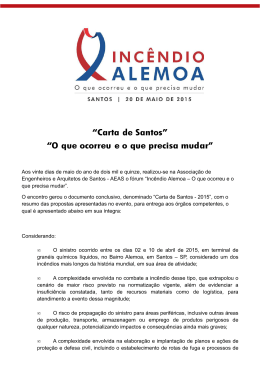 &ldquo;Carta de Santos&rdquo; &ldquo;O que ocorreu e o que precisa mudar&rdquo; - Crea-SP