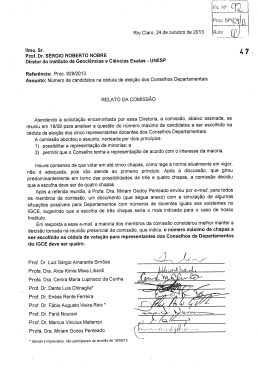 Processo n&ordm; 929/2013 - Instituto de Geoci&ecirc;ncias e Ci&ecirc;ncias Exatas