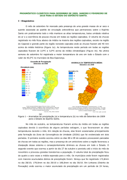 PROGNÌSTICO CLIMÊTICO PARA DEZEMBRO DE 2009, JANEIRO