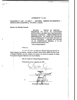ac&oacute;rd&atilde;o np 114.363 - Tribunal Regional Eleitoral de Santa Catarina