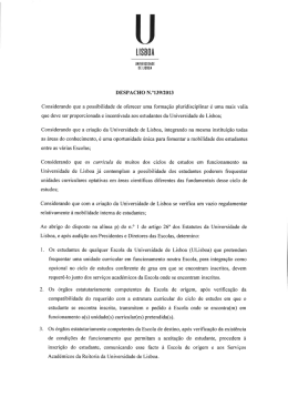 Mobilidade interna dos Estudantes da UL