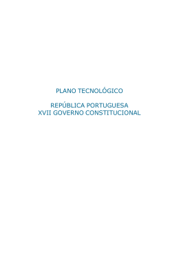 PLANO TECNOL&Oacute;GICO REP&Uacute;BLICA PORTUGUESA XVII