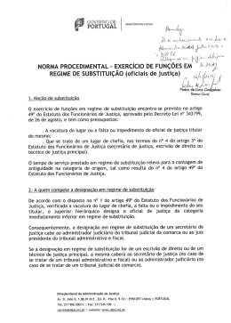 NORMA PRocEDiMENTAL - EXERCÍCIO DE FUNÇÕES EM