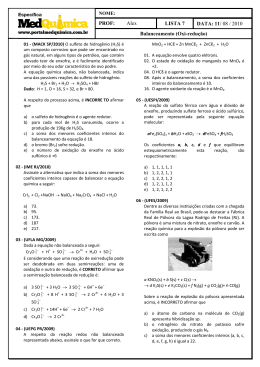 08 / 2010 Balanceamento (Oxi