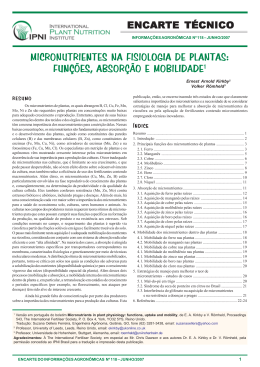 Micronutrientes na fisiologia de plantas