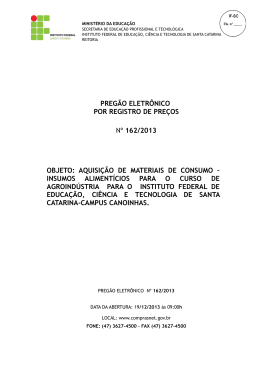insumos aliment&iacute;cios para o curso de agroind&uacute;stria