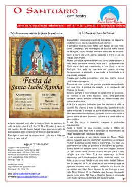 A hist&oacute;ria de Santa Isabel - Par&oacute;quia Santa Isabel Rainha