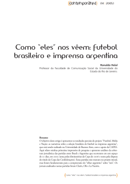 Como &ldquo;eles&rdquo; nos v&ecirc;em: futebol brasileiro e imprensa argentina