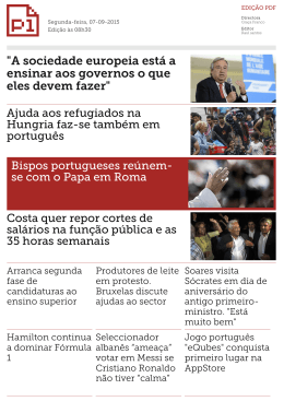 "A sociedade europeia est&aacute; a ensinar aos governos o que eles
