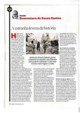 A estranha leveza da história
