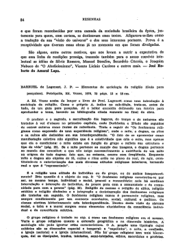 84. RESENHAS e que foram reconhecidas por uma camada da
