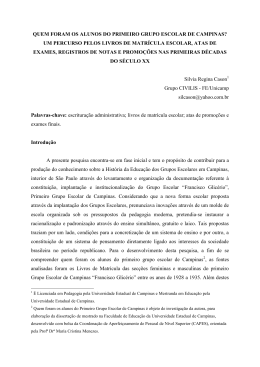quem foram os alunos do primeiro grupo escolar de campinas?