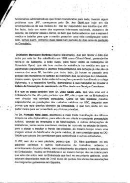 funcion&aacute;rios administrativos que foram transferidos para sede