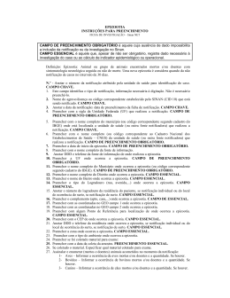 EPIZOOTIA INSTRU&Ccedil;&Otilde;ES PARA PREENCHIMENTO - Sa&uacute;de-Rio