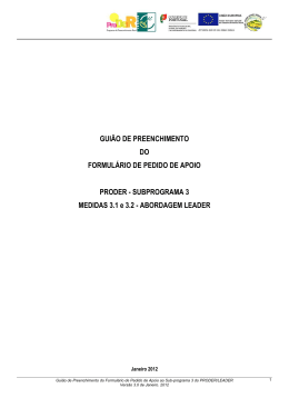 Gui&atilde;o de Preenchimento do Formul&aacute;rio de Pedido de Apoio