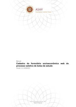 Ficha socioecon&ocirc;mica