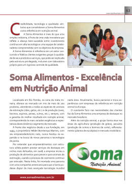 A empresa Soma Alimentos é destaque da revista Top of Business
