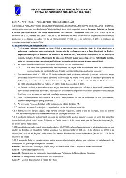 edital n&ordm; 01/2011. &ndash; publicado por incorre&ccedil;&atilde;o