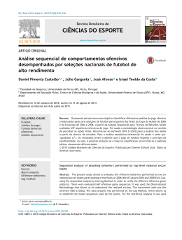 An&aacute;lise sequencial de comportamentos ofensivos desempenhados