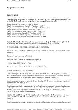 31965R0019 - Autoridade da Concorr&ecirc;ncia
